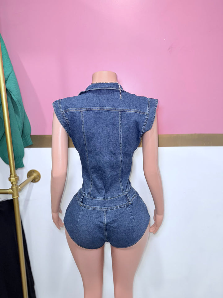 Nellie Denim Romper