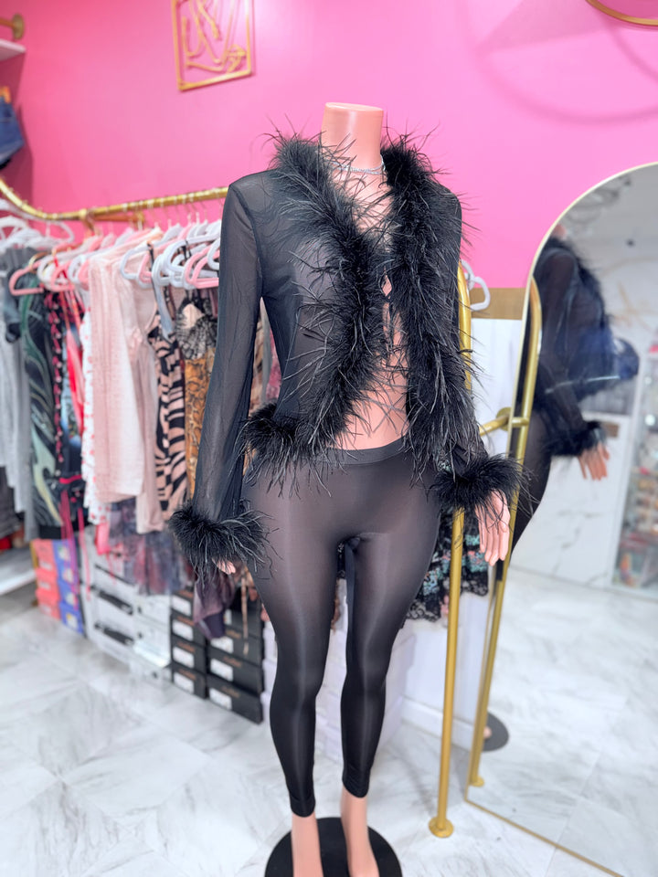 Feather Mesh Top