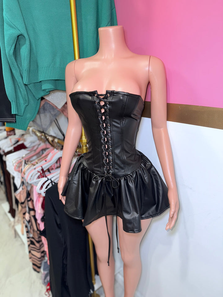 Baddie Leather Dress