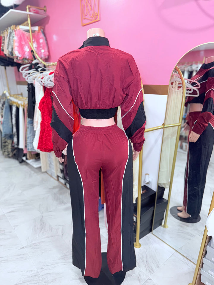 Colorblock Tracksuit Set