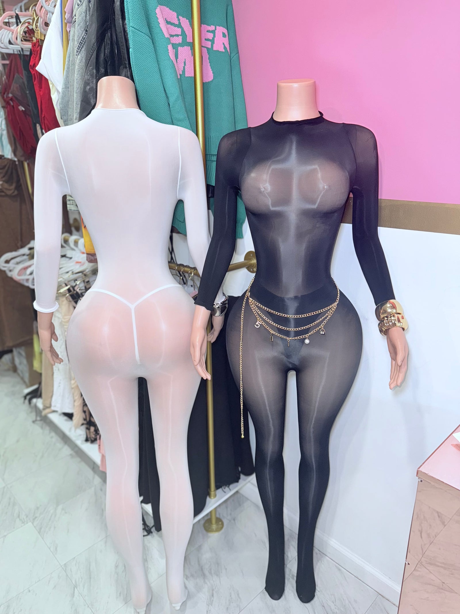 Nude Bodystocking Jumpsuit