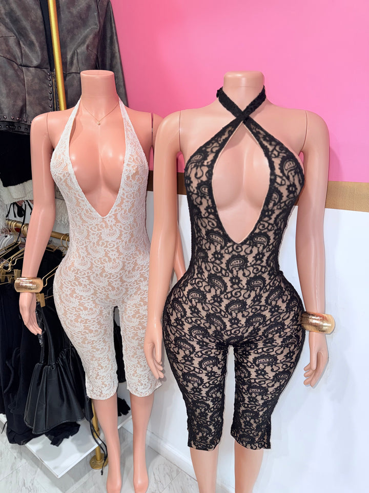 Callie Lace Capri Jumpsuit
