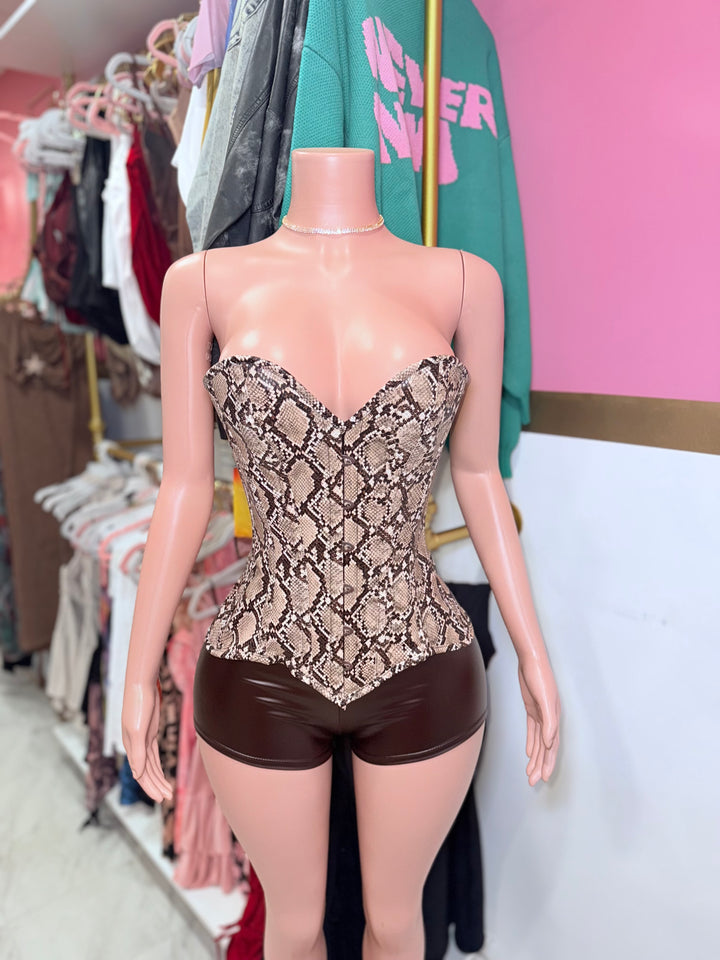 Lavish Snakeskin Corset
