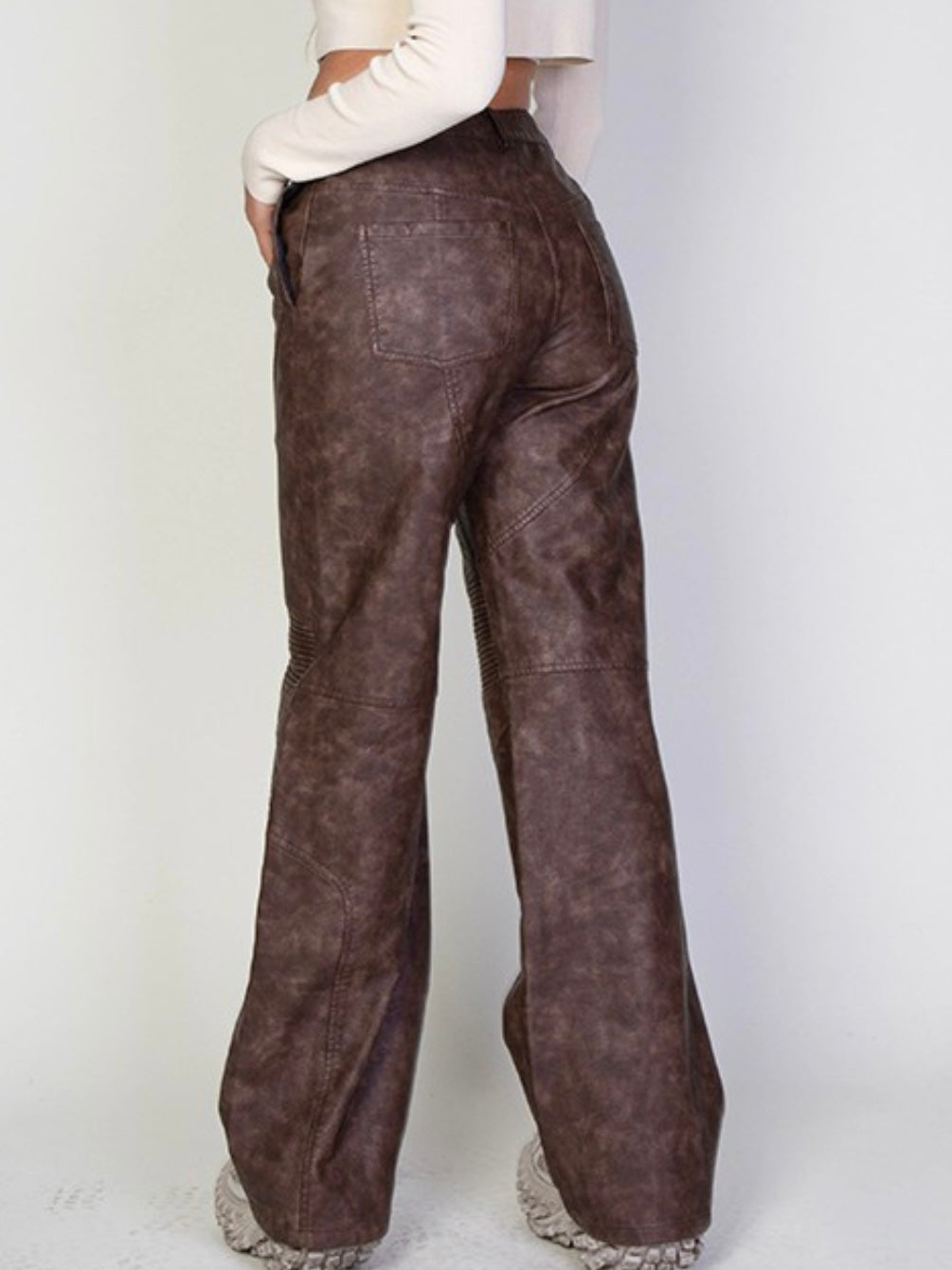 Vintage Leather Cargo Pants