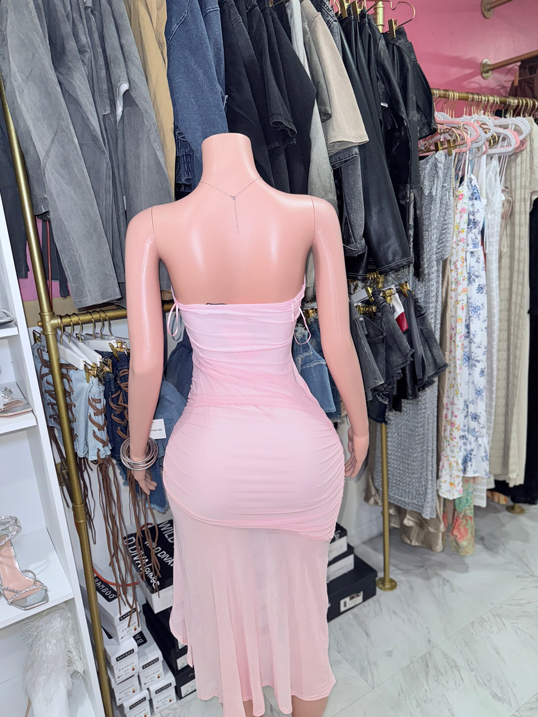 Powder Pink Tube Dress