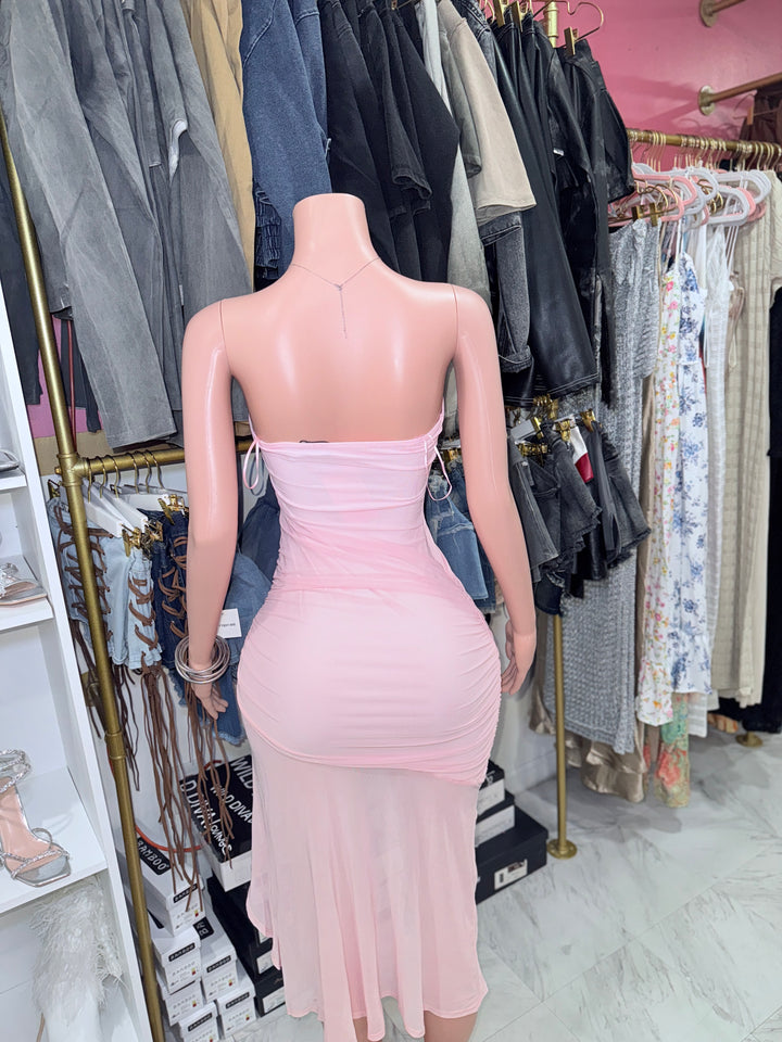 Powder Pink Tube Dress