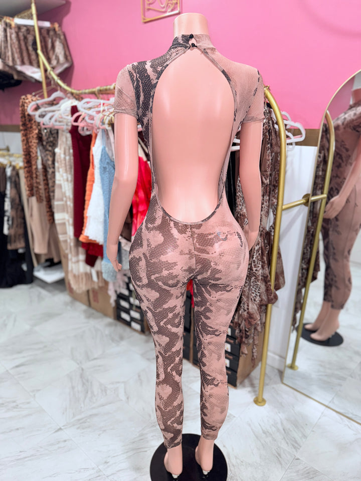 Python Mesh Jumpsuit