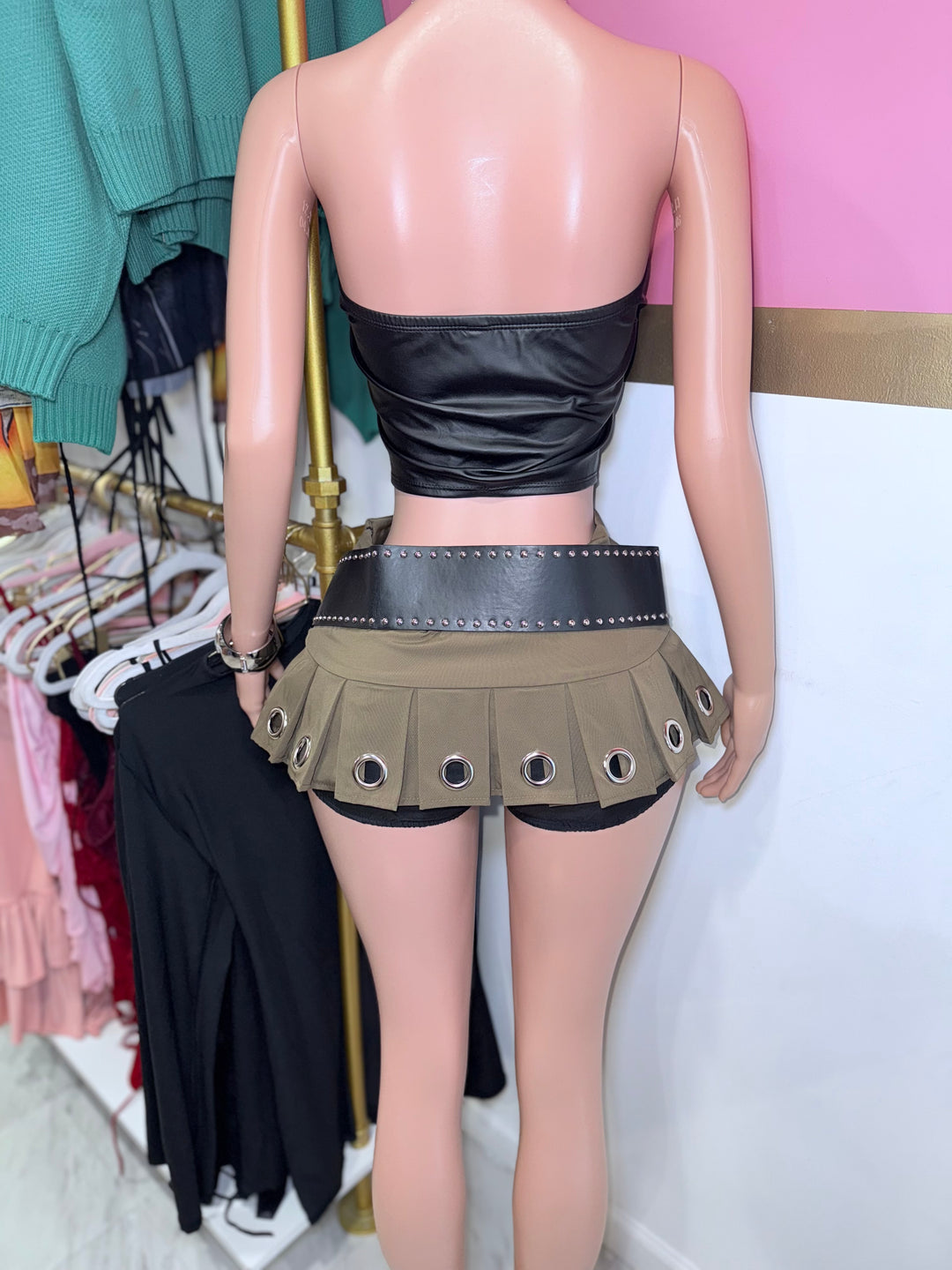 Leather tube top
