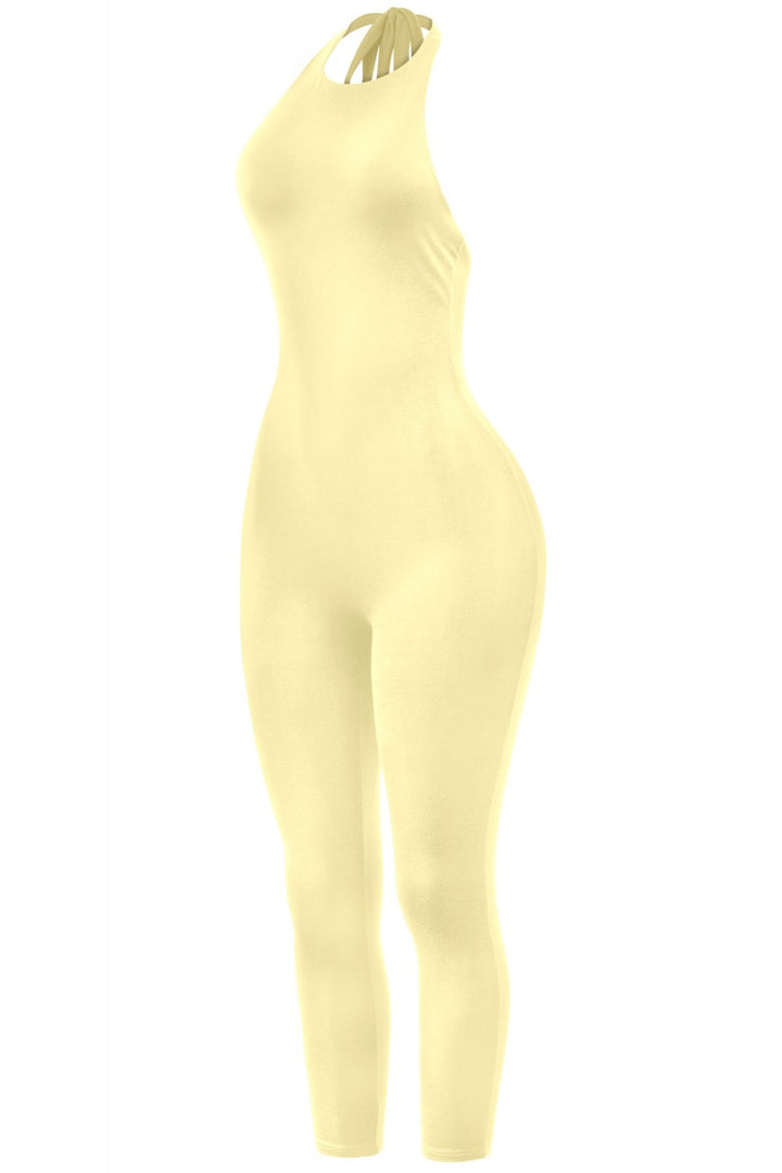 Open Back Halter Jumpsuit