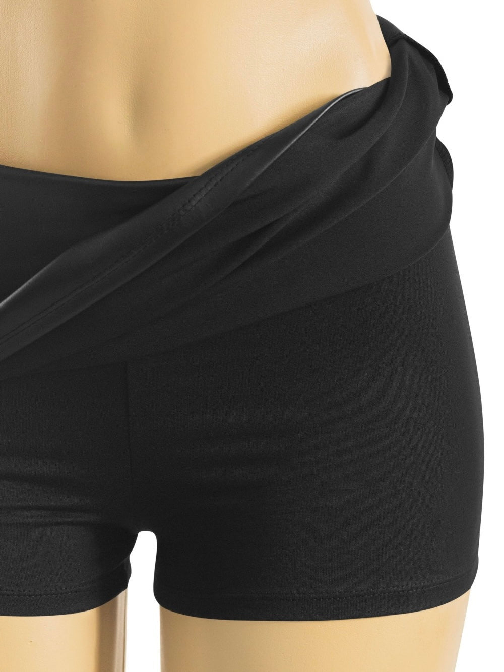 Low Waist Leather Skort