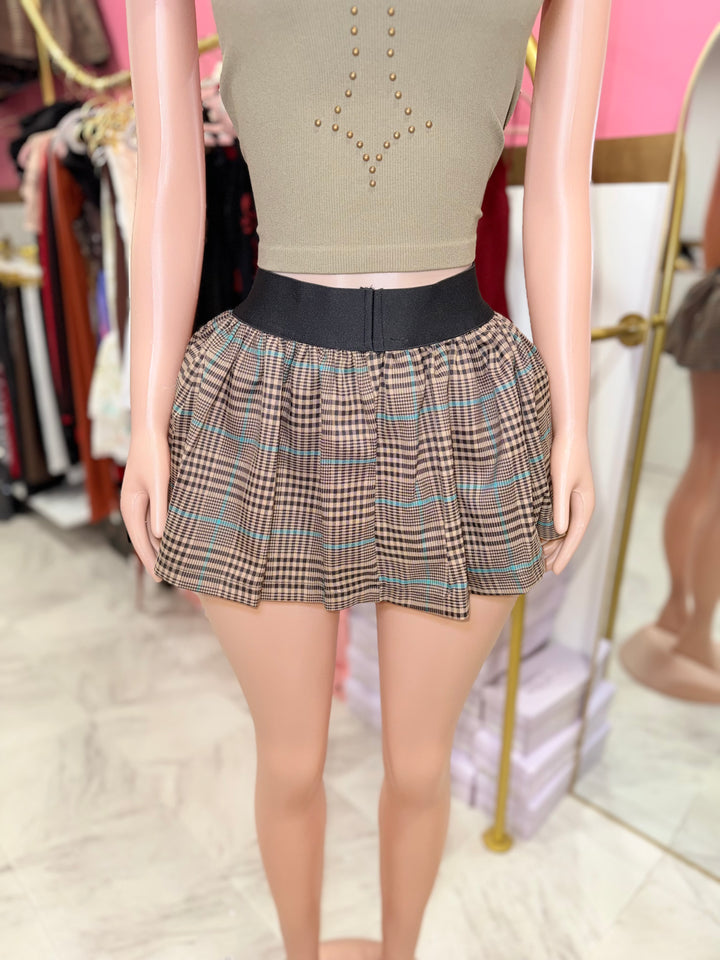 Plaid Mini Skirt