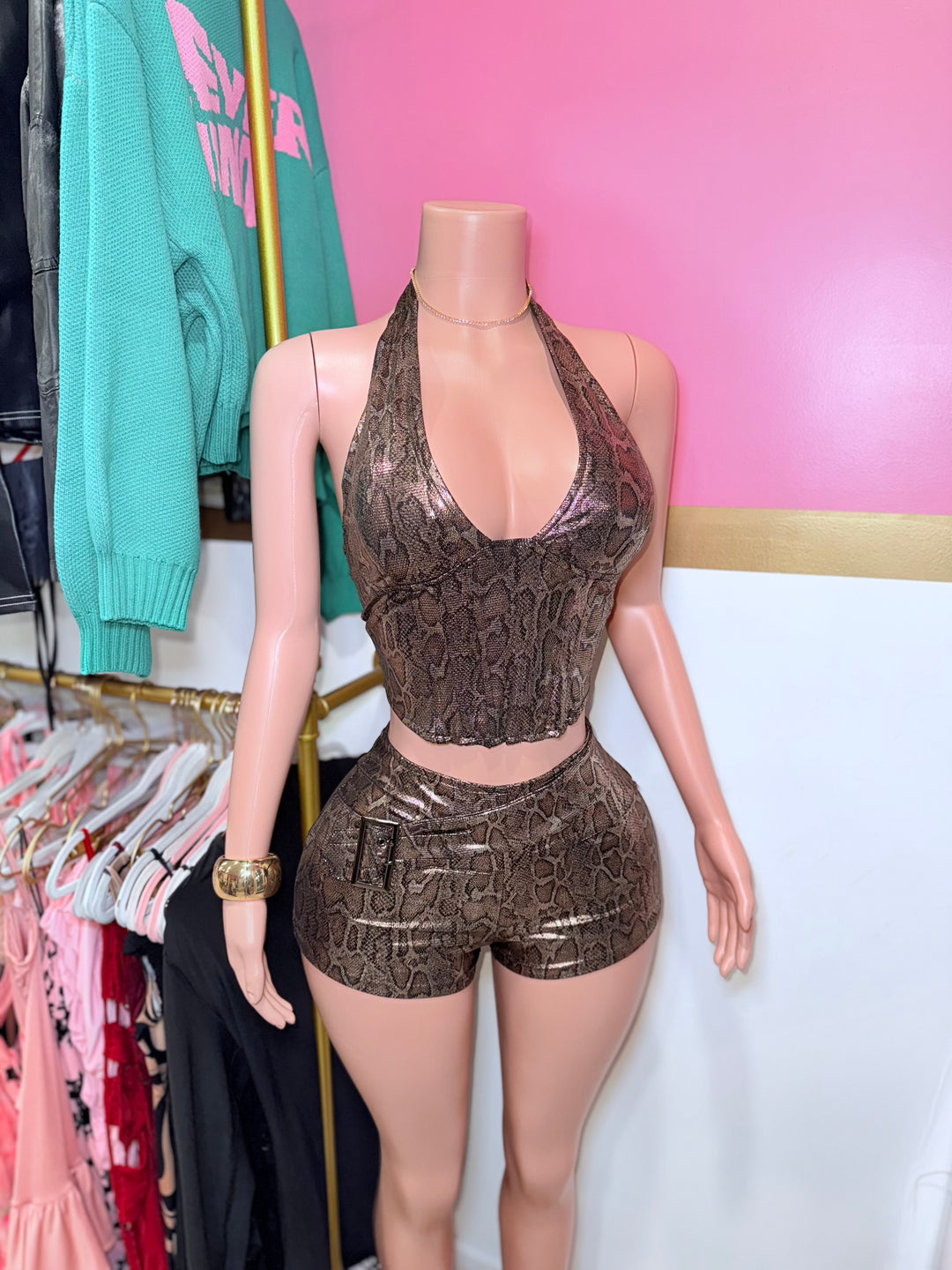 Lux Cheetah Short Set