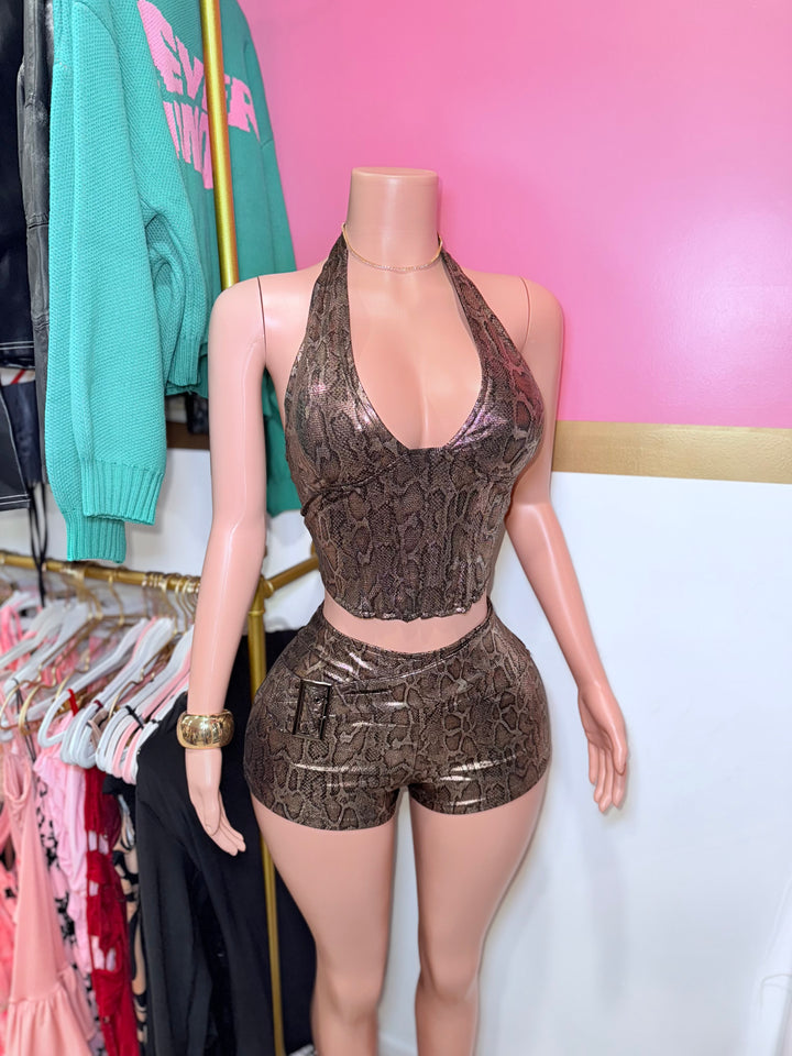 Lux Cheetah Short Set