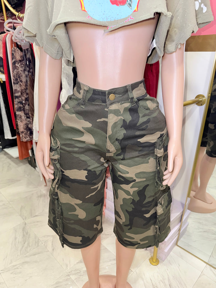 Denim Camo Jorts