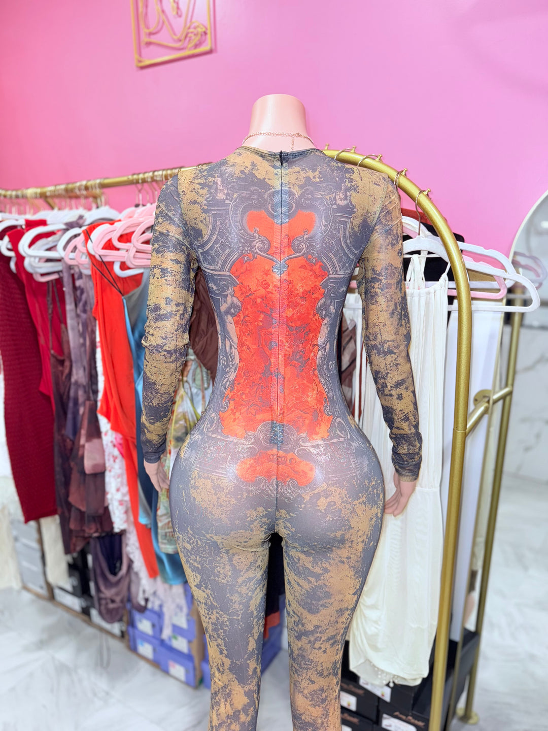 Evergreen Mesh Jumpsuit