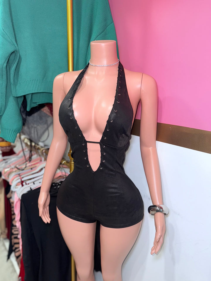 Matte Halter Romper