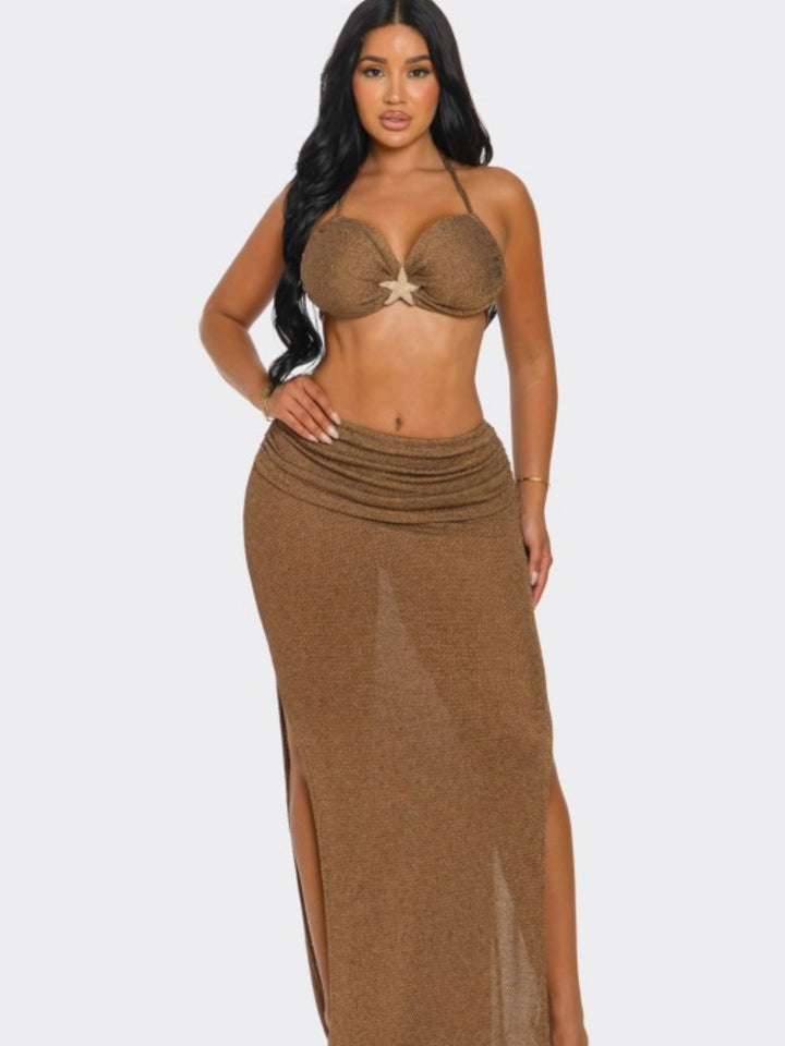Shimmer Starfish Skirt Set