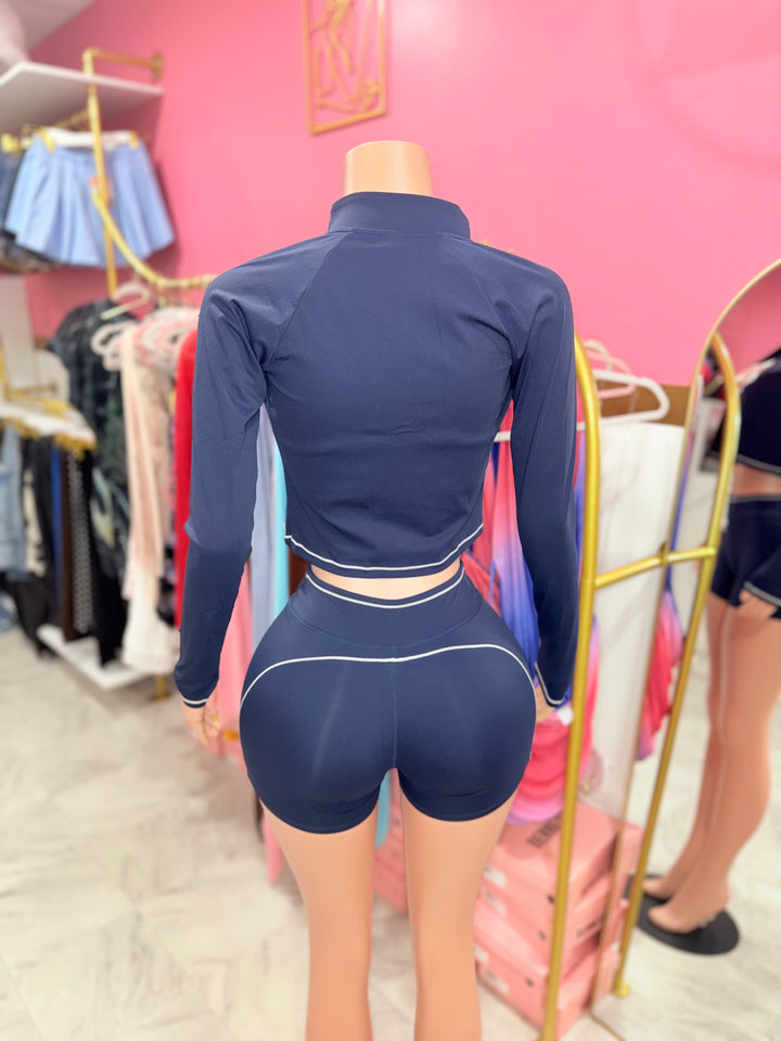 3pc Color-Block Short Set