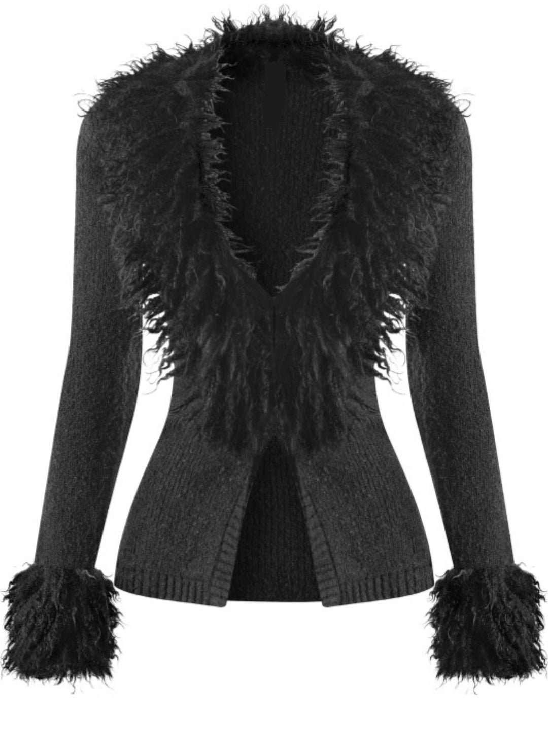 Faux Fur Cardigan Sweater