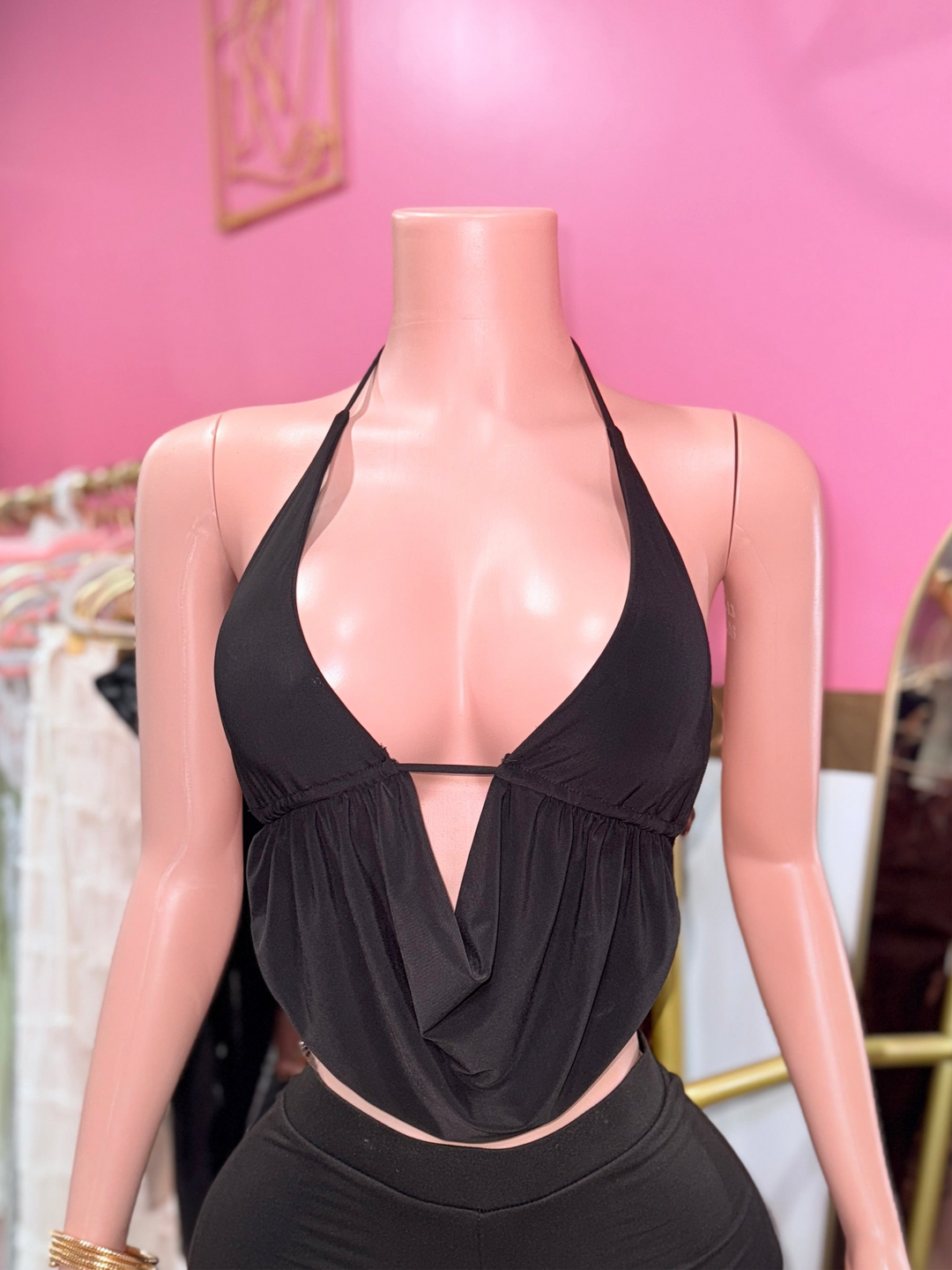 Halter Cowl Neck Top