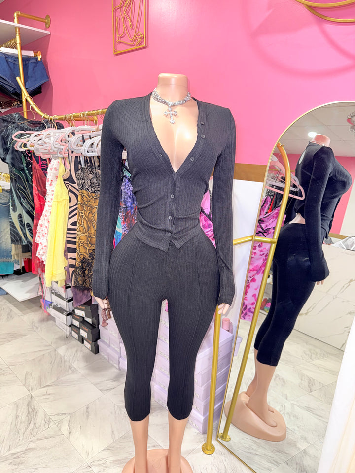 Carli Cardigan Capri Set
