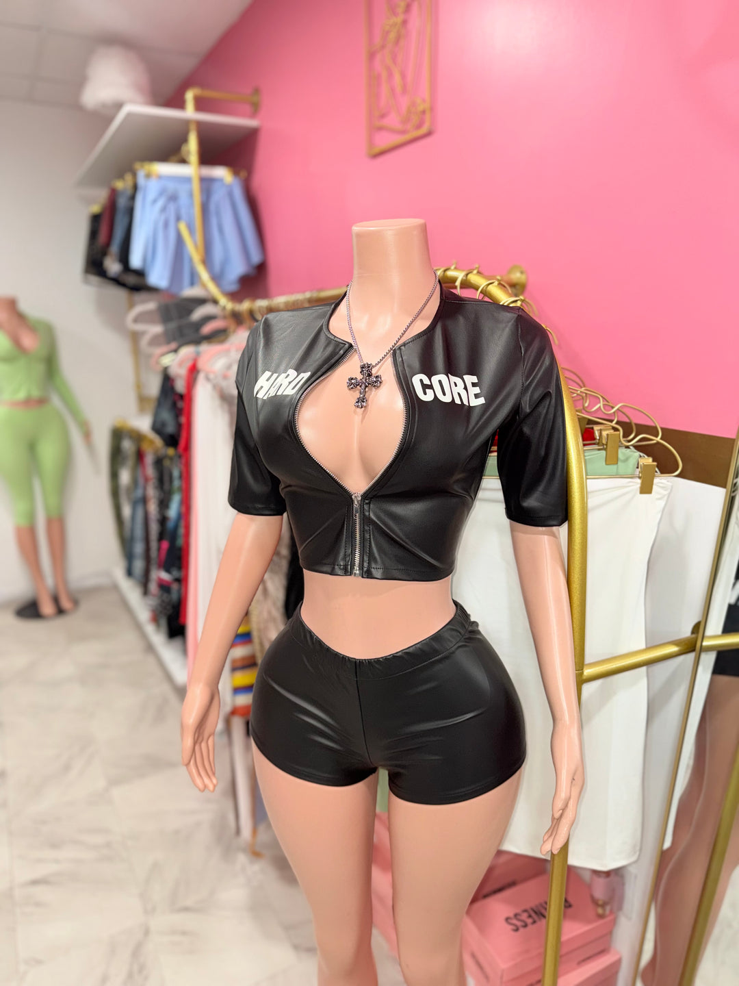 Hardcore Leather Short Set