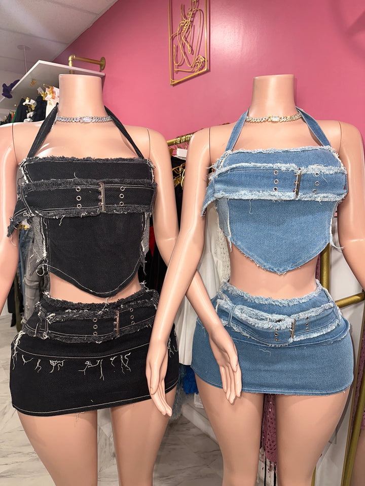 Denim Daze Skirt Set