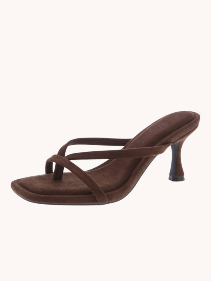 Thong Slip-On Kitten Heels