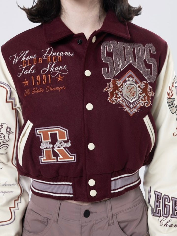 Legendary Crop Varsity Jacket