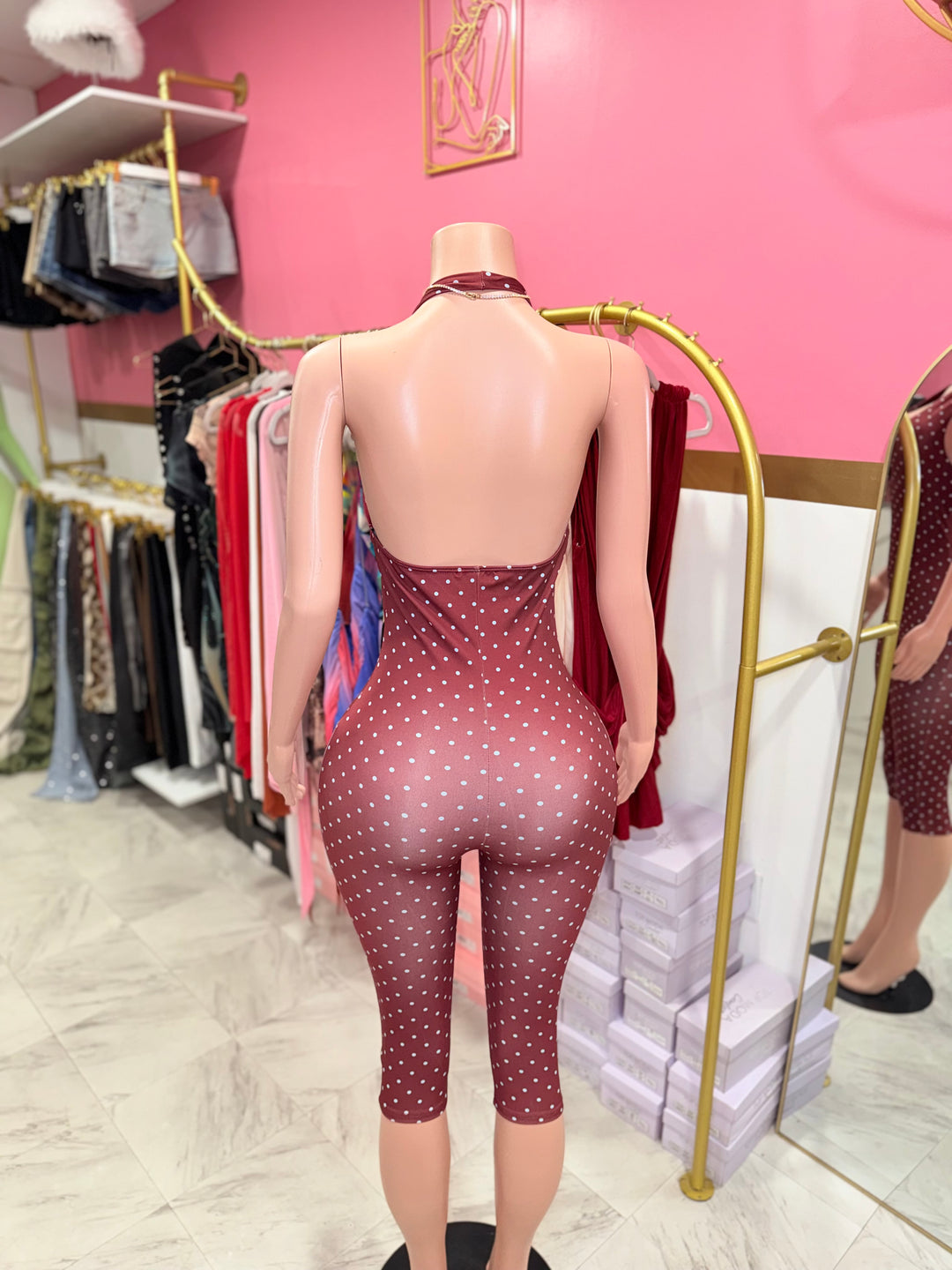 Phoebe Polka Dot Capri Jumpsuit