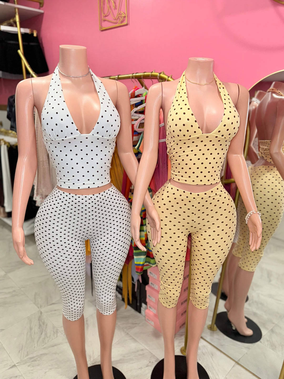 Cali Polka Dot Capri Set