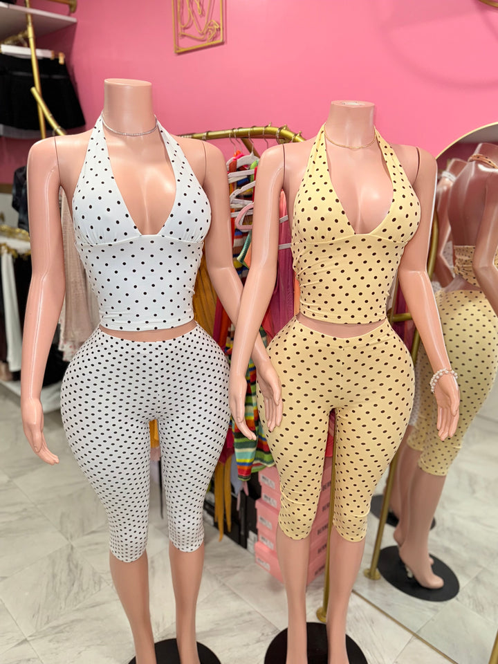 Cali Polka Dot Capri Set