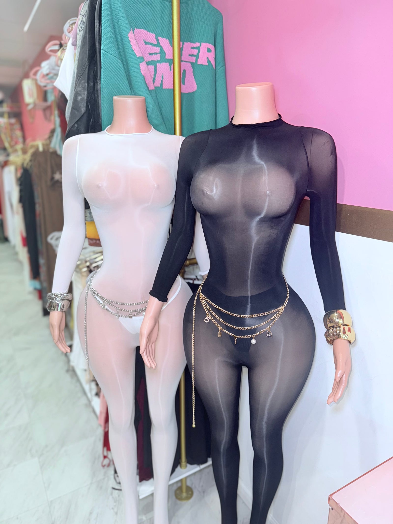 Nude Bodystocking Jumpsuit