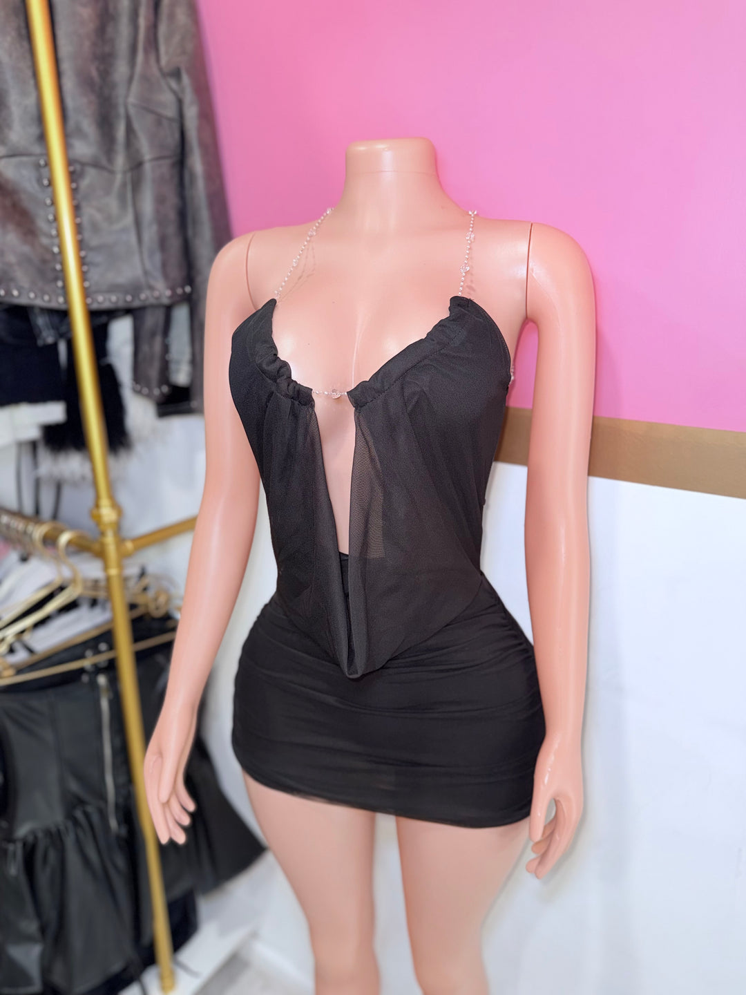 Mona Mesh Mini Dress