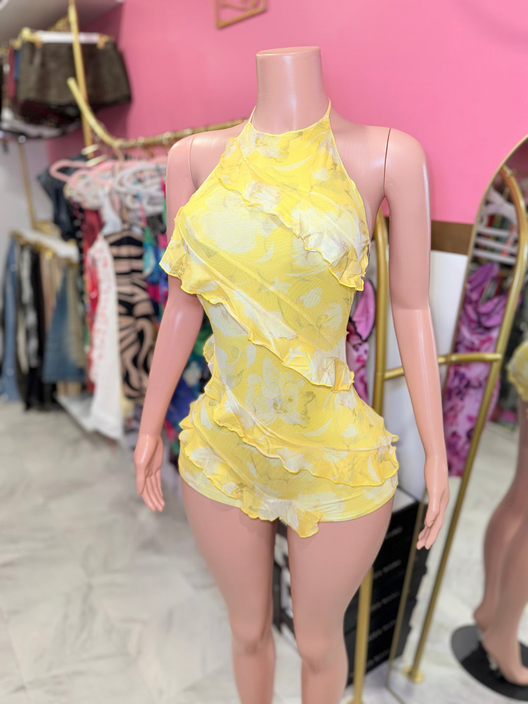 Daisy Ruffle Mini Dress