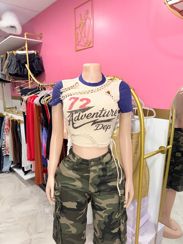 Adventure Dep Cropped Tee