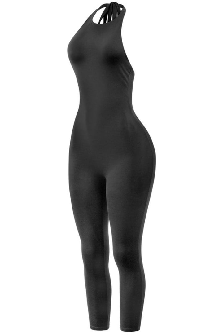 Open Back Halter Jumpsuit