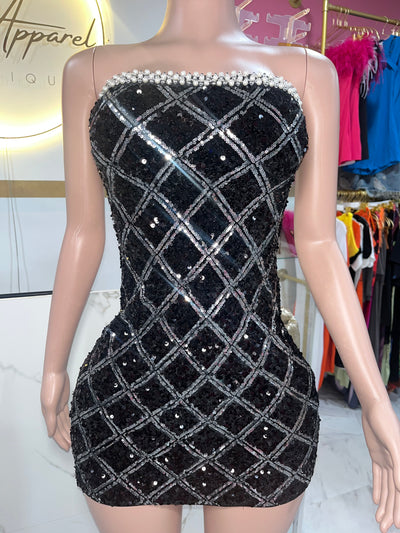 Couture Sequin Mini Dress