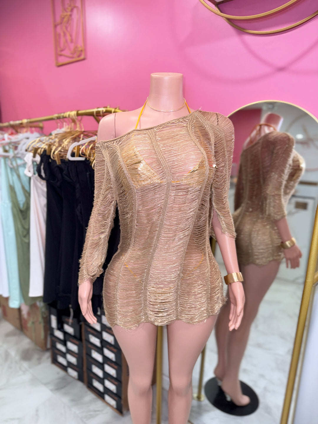 Golden Girl Cover-Up Dress