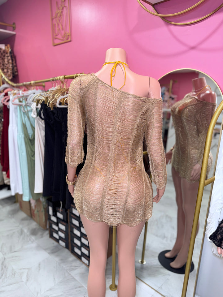 Golden Girl Cover-Up Dress