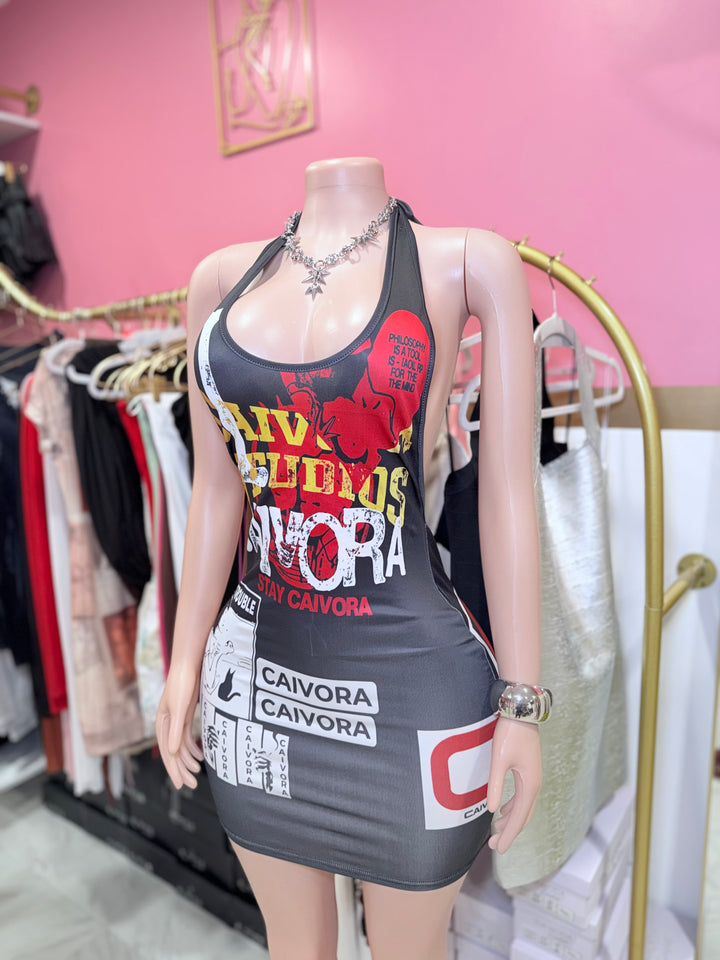 Trouble Halter Mini Dress
