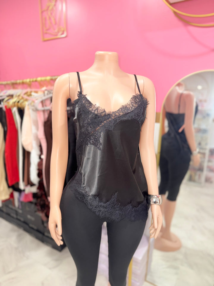 Asymmetrical Lace Trim Top