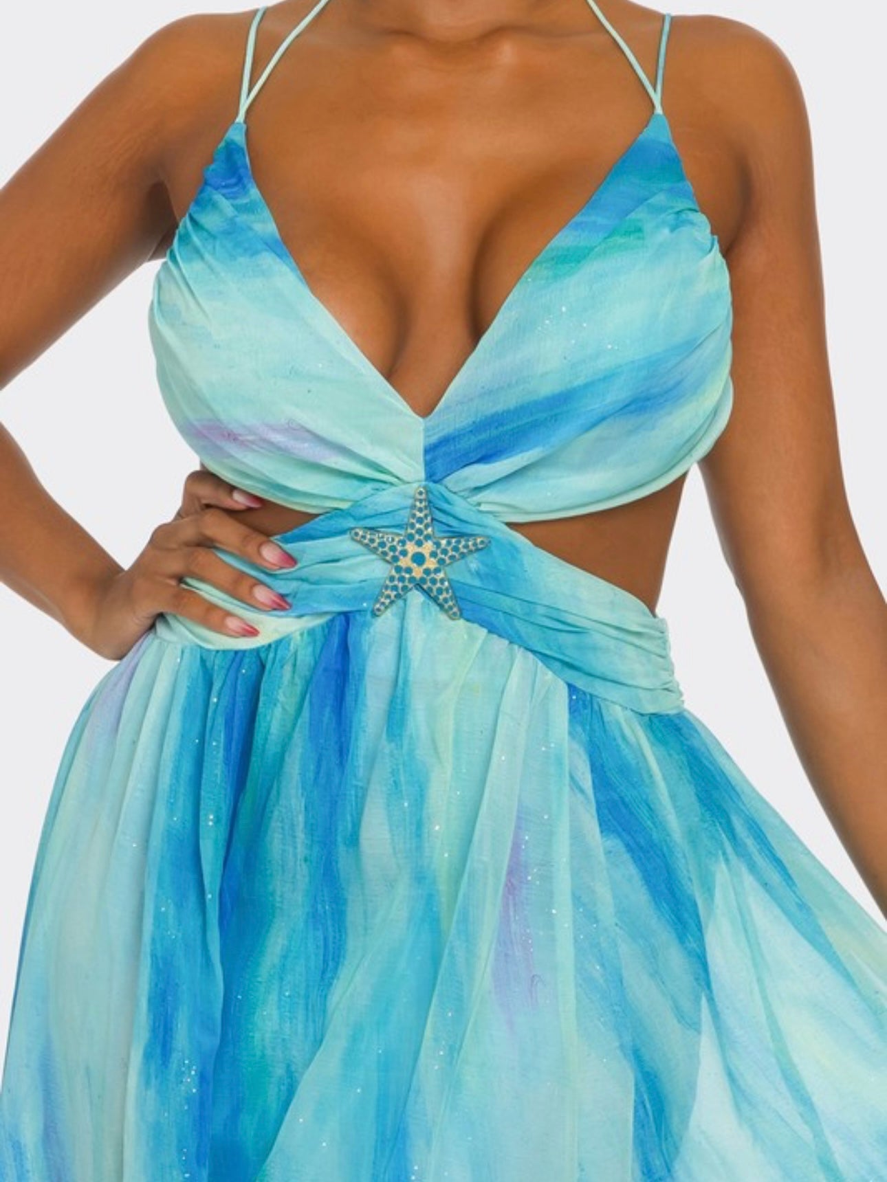 starfish cut out dress Jessica Bara Nalia Cut Out Starfish Mini Dress