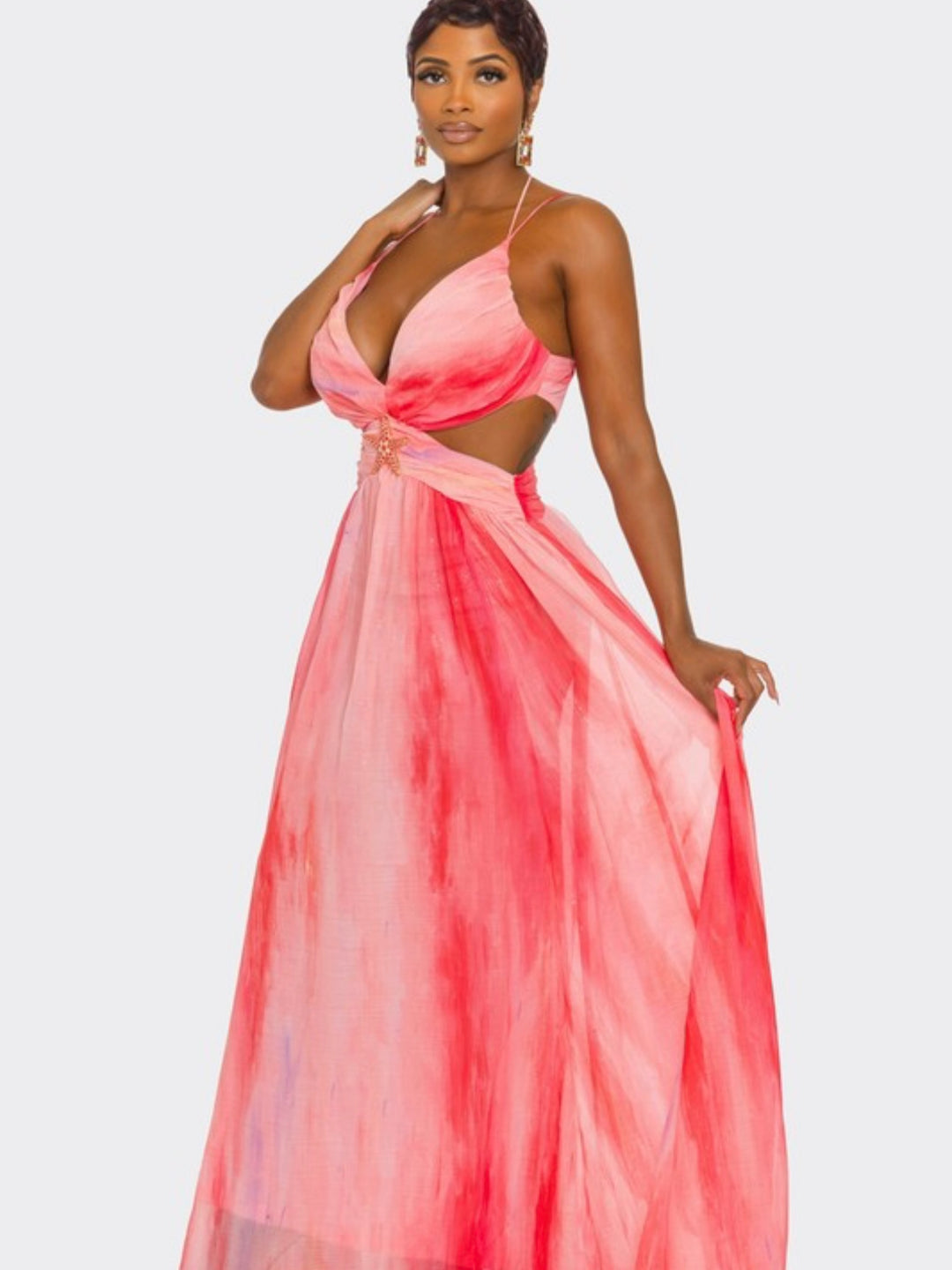 starfish cut out dress Women's maxi dress with cut-out and starfish detail