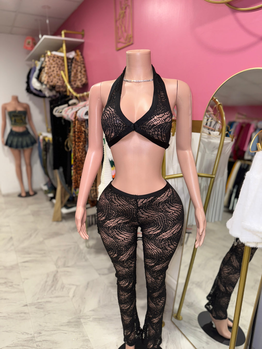 Isla Netted Pants Set