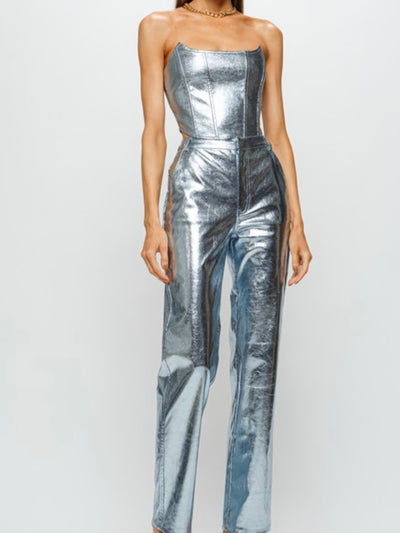 Star Girl Metallic Pants Set