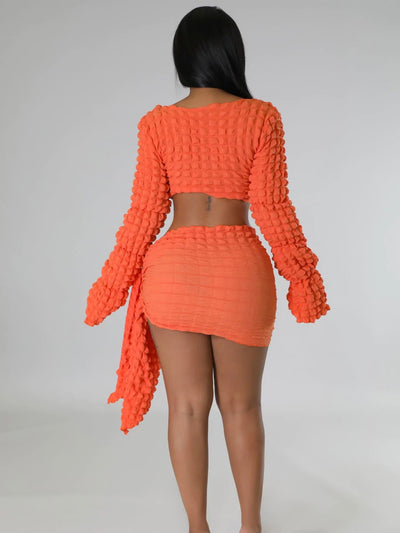 Lana Skirt Set Orange