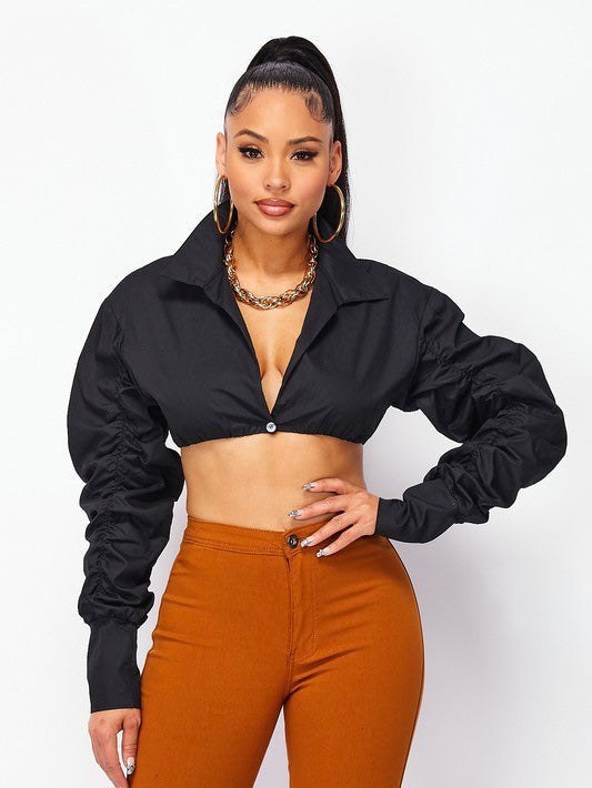 Ruched Cropped Top